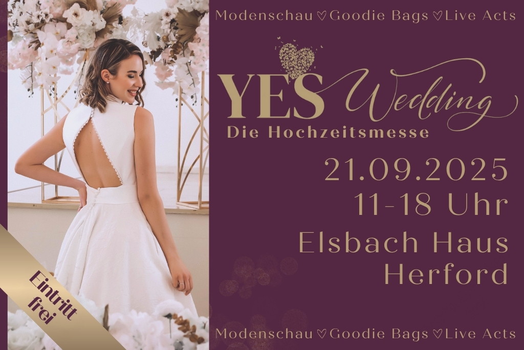 Banner Hochzeitsmesse Yes Wedding Herford 2025